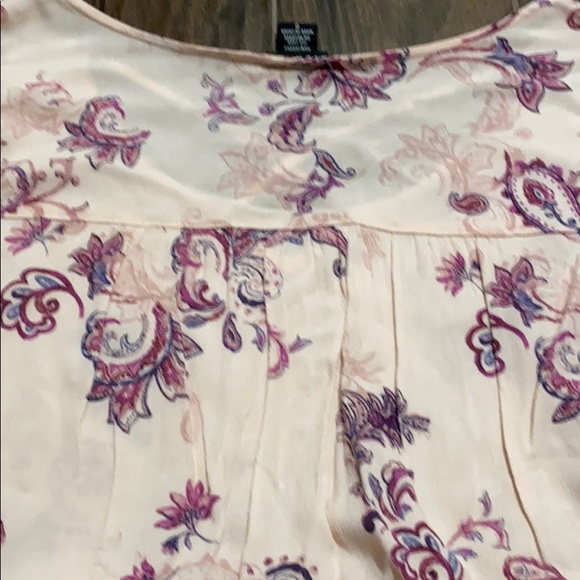 Torrid paisley light pink semi sheer blouse - Picture 7 of 9